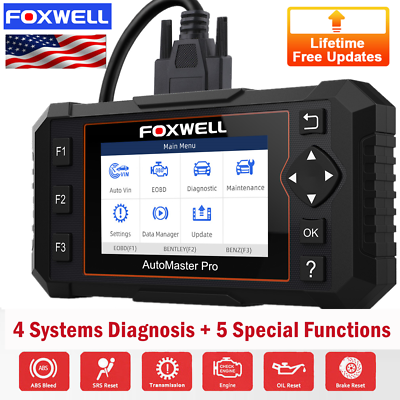 #ad Automotive OBD2 Scanner ABS SRS ECM Diagnostic Tool Live Data Steam with 5 Reset $169.00