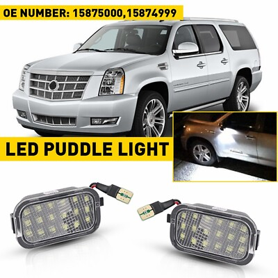 #ad 2PCS LED Side Mirror Puddle Light Assembly for 2007 2014 Cadillac Escalade USA $17.09