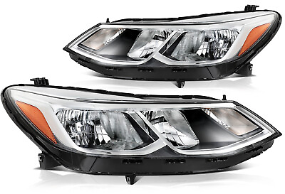 #ad Pair Headlights Assembly For 2016 2019 Chevrolet Cruze Chrome Clear Left Right $135.99