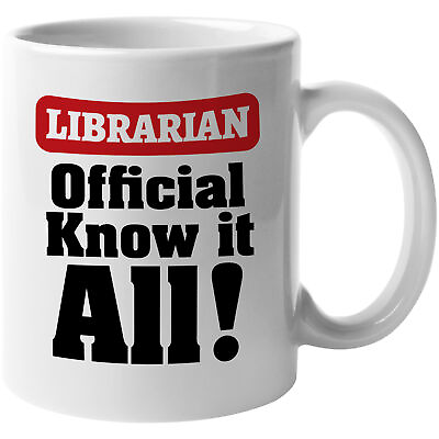 #ad Librarian Official Know It All. Cute Bookish Coffee amp; Tea Gift Mug $14.99