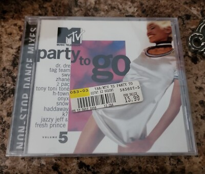 #ad VTG NEW SEALD MTV Party to Go CD Volume 5 1994 Tommy Boy Music Compact Disc $26.25