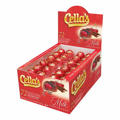#ad Cella#x27;s Milk Chocolate Covered Cherries 72 Count Box $24.37