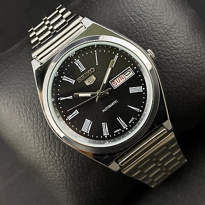 Vintage Seiko 5 Automatic 17 Jewels Cal.6309A Day Date Men#x27;s Wrist Watch SF85 $47.99