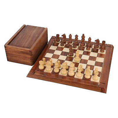 #ad Combo of 2.8quot; Tournament Chess set Pieces in Golden Rosewood with Board amp; Box $242.06