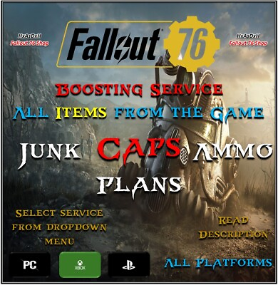 #ad ✨Fallout 76✨All Fallout 76 Items Boost✨Caps Junk Flux Plan Ammo✨PC PS XBOX✨ GBP 8.99