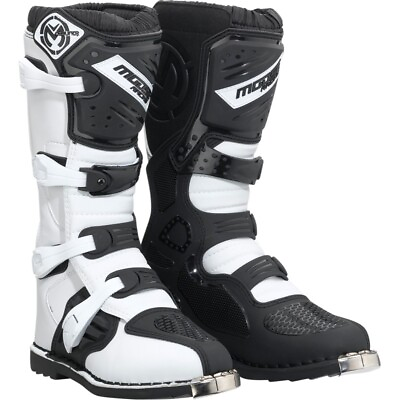 #ad Moose Racing Qualifier MX Boots 12 White $129.95