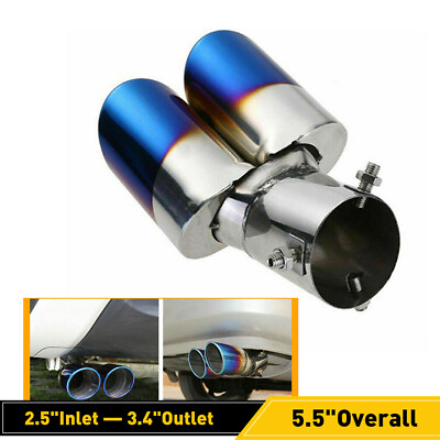 #ad Car Rear Exhaust Pipe Tail Muffler Tip Auto Accessories Replace Kit Blue OXILAM $19.99