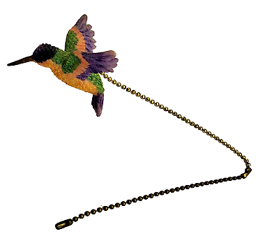 #ad Resin Hummingbird Light Pull 3quot; Bird 12quot; Chain $5.95