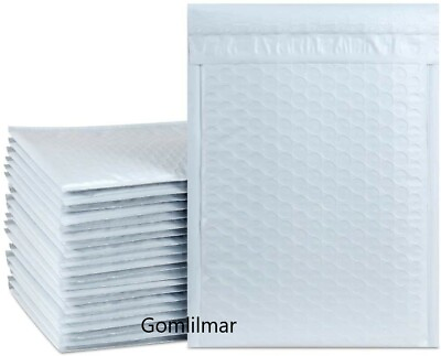 #ad #2 8.5x12quot; White Color Poly Bubble Envelopes Mailers Bags Padded 2550100 Pcs $44.99
