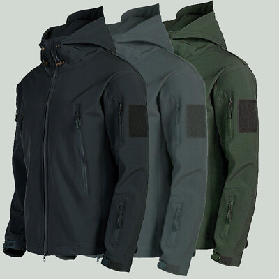 #ad Mens Jacket Waterproof Military Tactical Soft Shell Jacket Work Windbreaker Coat $32.48