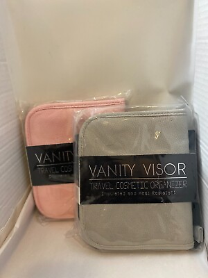 #ad VANITY VISOR Travel Leather Cosmetic Organizer $10.00
