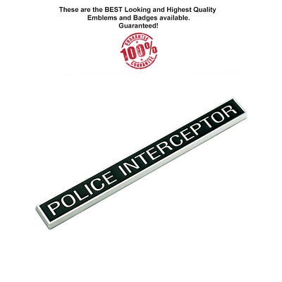 #ad Fits Interceptor Police Badge Emblem Decal Ford Crown Vic Universal 3M $7.99