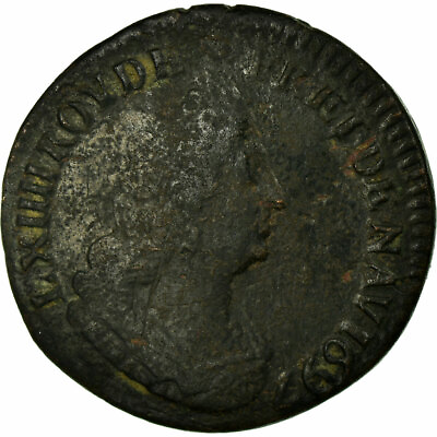 #ad #28217 Coin France Louis XIV Liard de France au buste gé troisième type $193.70