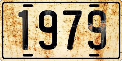 #ad Dodge Ford or Chevrolet antique vehicle 1979 Weathered License plate $14.95