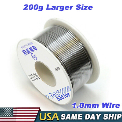 #ad 200g 63 37 Tin Rosin Core Solder Wire Electrical Soldering Sn60 Flux .031quot; 1.0mm $7.39