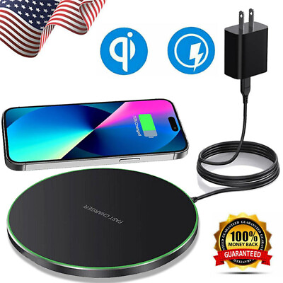 #ad 40W Wireless Charging Fast Charger Pad Mat For Google Pixel 8 7 6 Pro 7a 5 4 XL $10.99
