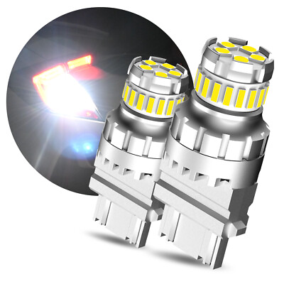 #ad 2 4 6X 3157 3156 LED Backup Reverse Brake Turn Signal Light Super Bright White $12.99