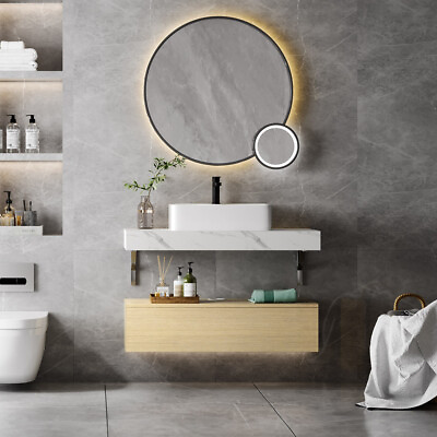 #ad Modern Bathroom Vanity Floating Storage Cabinet w Ceramic Basin Sink amp; 1 Drawer $399.99