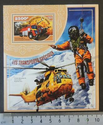 #ad Niger 2014 special transport rescue helicopters aviation s sheet mnh GBP 5.95