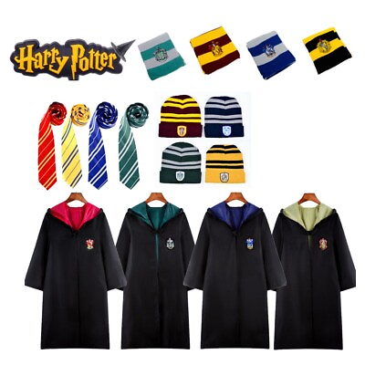 #ad Harry Potter Children Adult Robe Cloak Gryffindor Slytherin Cosplay Costume $16.99