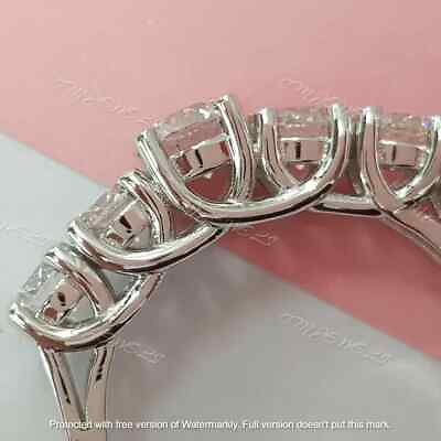 #ad 3Ct Lab Created VVS1 D Diamond Five Stone Engagement Ring 14K White Gold Finish $41.40