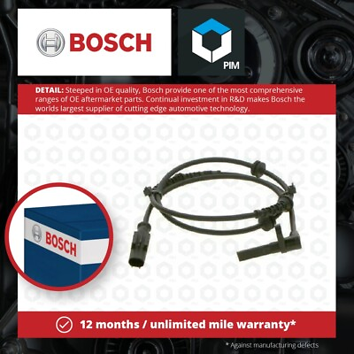 #ad ABS Sensor fits FIAT DUCATO 2.5D Front 82 to 02 8140.67 Wheel Speed Bosch New GBP 19.84