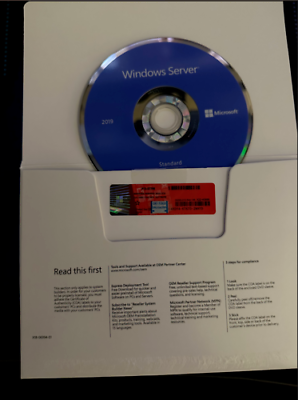 #ad New Microsoft Windows Server 2019 Standard New Sealed DVD Box $45.00