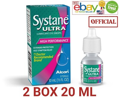 #ad Systane Ultra 20 ml Lubricant Eye Drops OFFICIAL USA Exp.2025 Dry Red Eye Relief $35.99