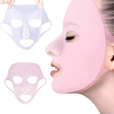 #ad Reusable Silicone Face Skin Mask Silicon Facial Beauty Make Up Moisturizing $7.27