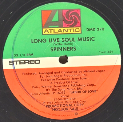 #ad SPINNERS LONG LIVE SOUL MUSIC SOUL SINGLE PROMO ATLANTIC $19.87
