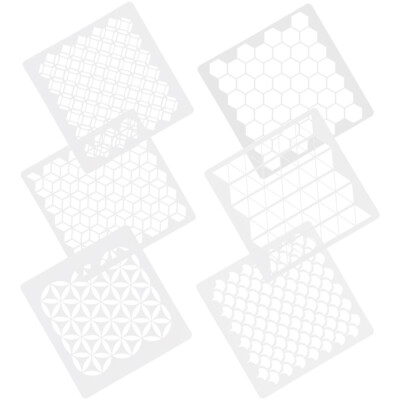 #ad 6 Pcs Scrapbook Template Stencil Paint Stencils Extra Large Personality $6.32