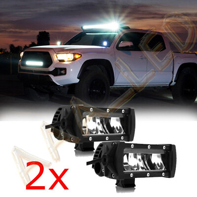 #ad Pair 6 inch LED Work Light Bar Spot Fog Lamp Offroad Driving Car Boat 4WD Truck $60.23