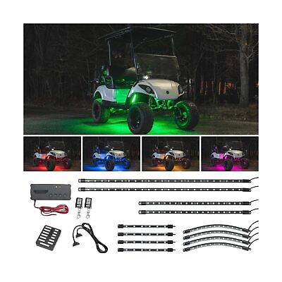 #ad LEDGlow 12pc Million Color LED Electric Golf Cart Underglow Accent Lighting K... $220.99