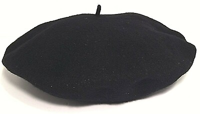 #ad BLACK BERET ONE SIZE FITS ALL $9.19