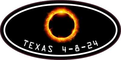 #ad StickerTalk Great North American Eclipse Texas 4 8 24 Sticker 4 inches x 2 i... $7.99