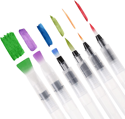#ad Watercolor Brush Pens 6 Pcs Water Brush Pens for Watercolor Water Color Pen $24.99