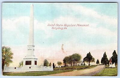 #ad 1910#x27;s UNITED STATES REGULARS#x27; MONUMENT GETTYSBURG PA CIVIL WAR PARK POSTCARD $19.95