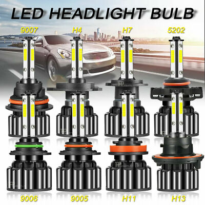 #ad 4 Sides LED Headlight Bulbs Kit H4 H7 H11 H13 9008 9004 9005 9006 9007 9012 5202 $9.99
