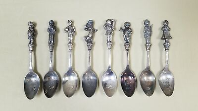 #ad Set of 8 Vintage Reed amp; Barton Stainless A Christmas Carol Spoons 1980 1987 $28.00