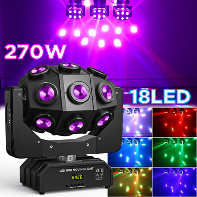 #ad 270W Moving Head 18 LED Rotating Beam DMX Stage Light RGBW DJ Disco Party Club $169.99