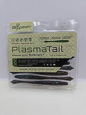 #ad BioSpawn 4.5quot; Plasma Tail Worm 10 Count Big Bass Fishing New Bait Tackle Bama Bu $2.12
