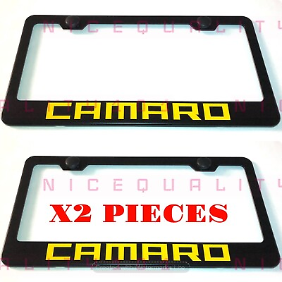 #ad 2X Camaro Stainless Steel Metal Finished License Plate Frame Holder $21.00