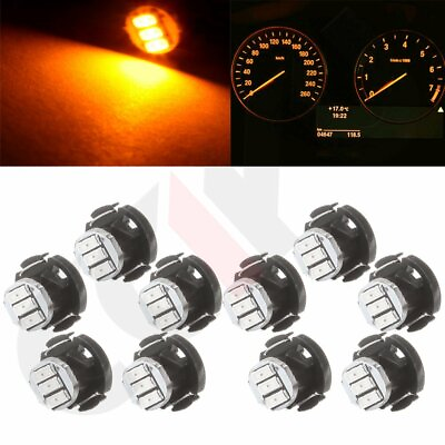 10Pcs T4 T4.2 Neo Wedge 3SMD LED Bulbs Amber For A C Climate Switch Light 10mm $8.72