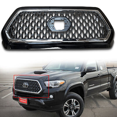 #ad For 2016 2022 Toyota Tacoma Front New Mesh Black Hood Bumper Grille Assembly TRD $233.95