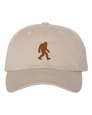 #ad CUSTOM Embroidered Bigfoot Big Foot Hat shirt Sasquatch finding TAN $17.99
