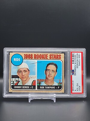#ad Johnny Bench 1968 Topps Rookie #247 Reds PSA 4 VG EX Great Centering CB $199.99