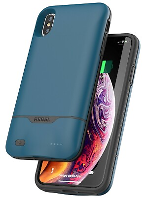 #ad For iPhone Xs Max Battery Case Cover Slim Protective Charging Case Cover Blue $49.99