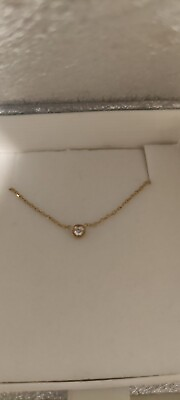 #ad Tiffany 14k Gold And Diamond Necklace $200.00