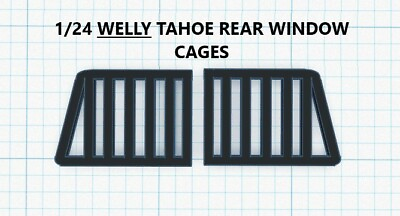 #ad 1 24 WELLY TAHOE REAR WINDOW CAGES POLICE LED DIORAMA CUSTOM $5.50