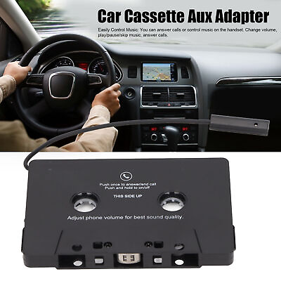 #ad Car Audio Bluetooth Tape Receiver Adapter Player Aux With USB Power Supply Line $13.94
